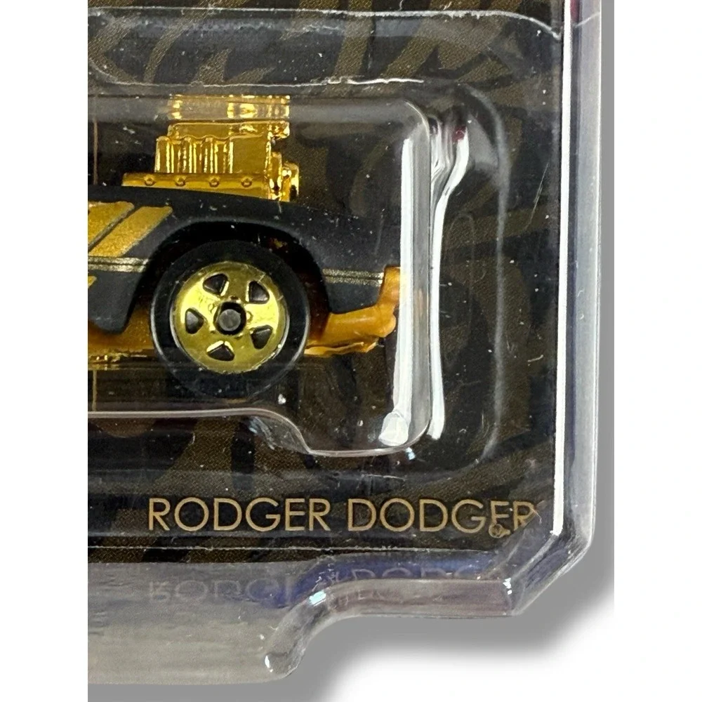 Hot Wheels 50th Anniversary Rodger Dodger 3/6 Black & Gold Die Cast Car New 2017